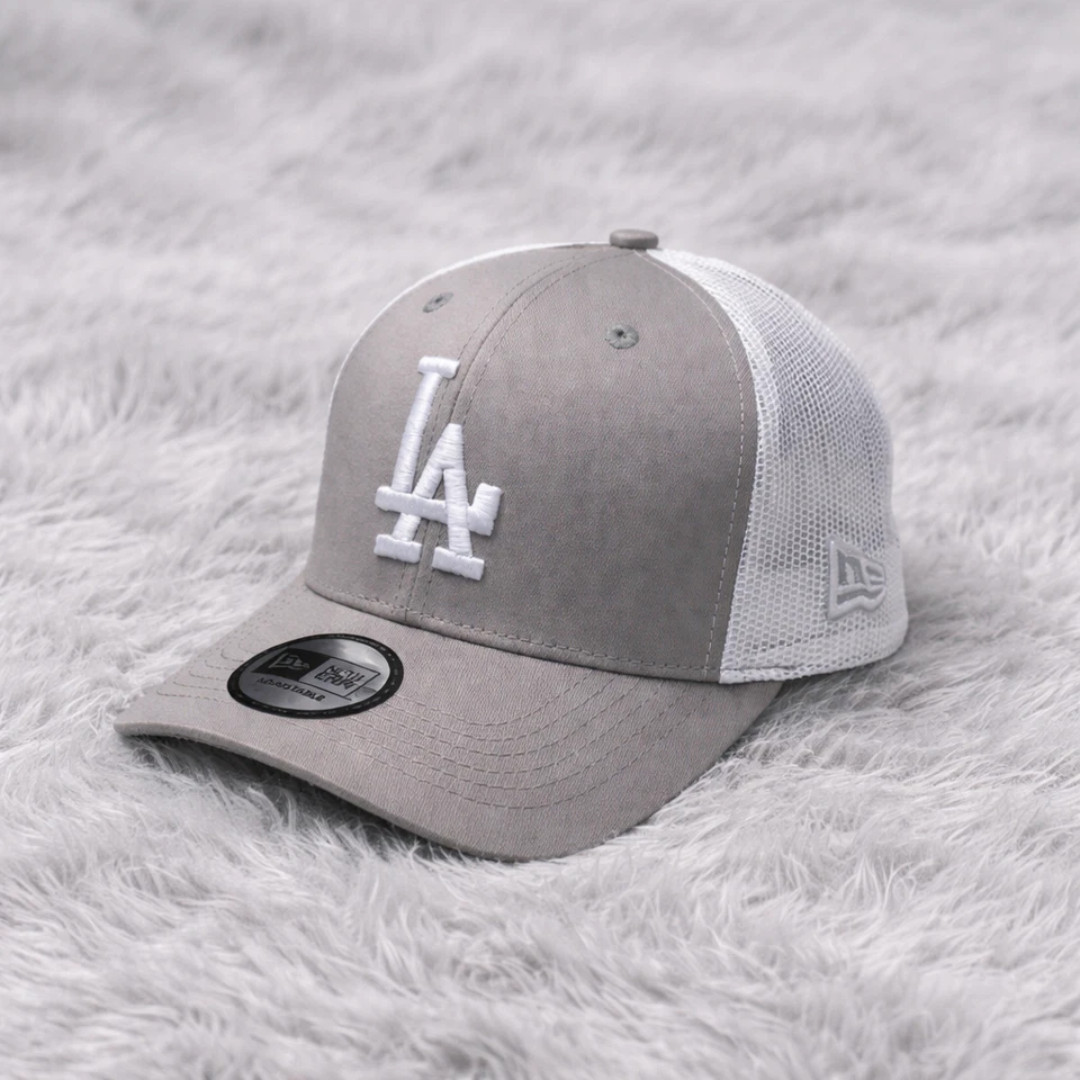 LA Dodgers Trucker Hat Mesh Snapback Adjustable Cap Black/Grey - NEW