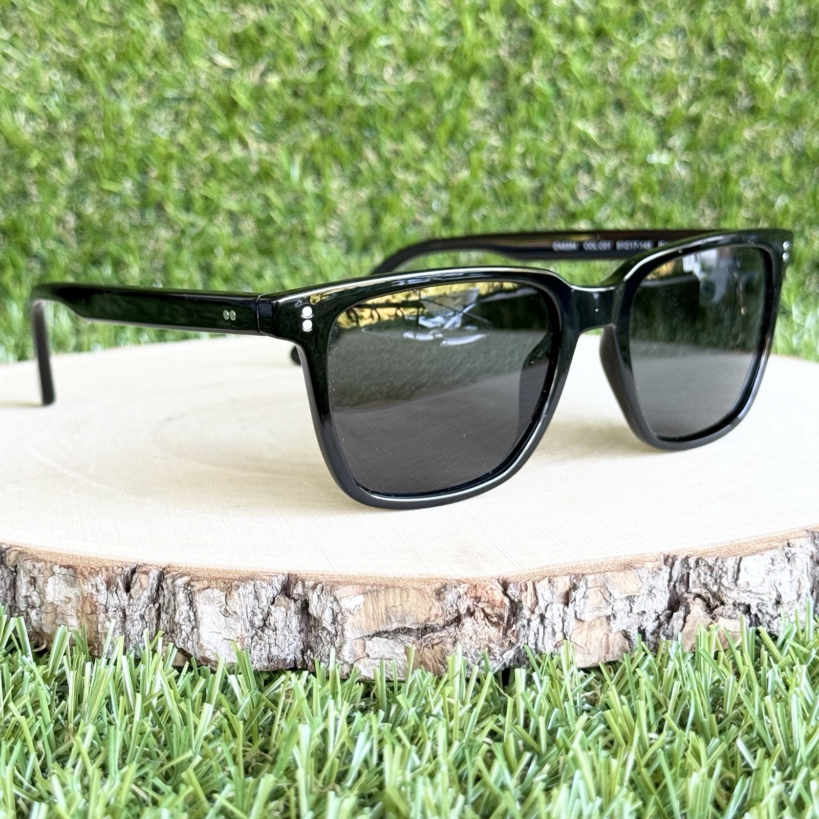 Carfia CA5354 Polarized Sunglasses Black Plastic Frame Black Lenses 51-17-145