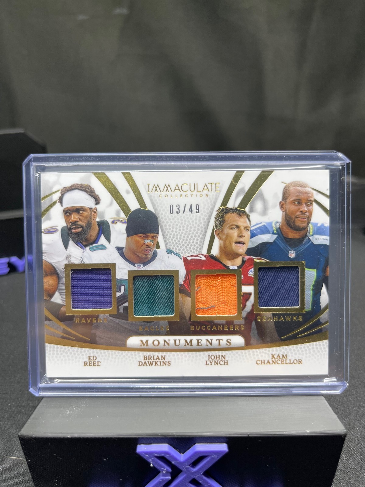 Panini 2025 Immaculate Monuments Reed Dawkins Lynch Chancellor NFL #IM-RDLC /49