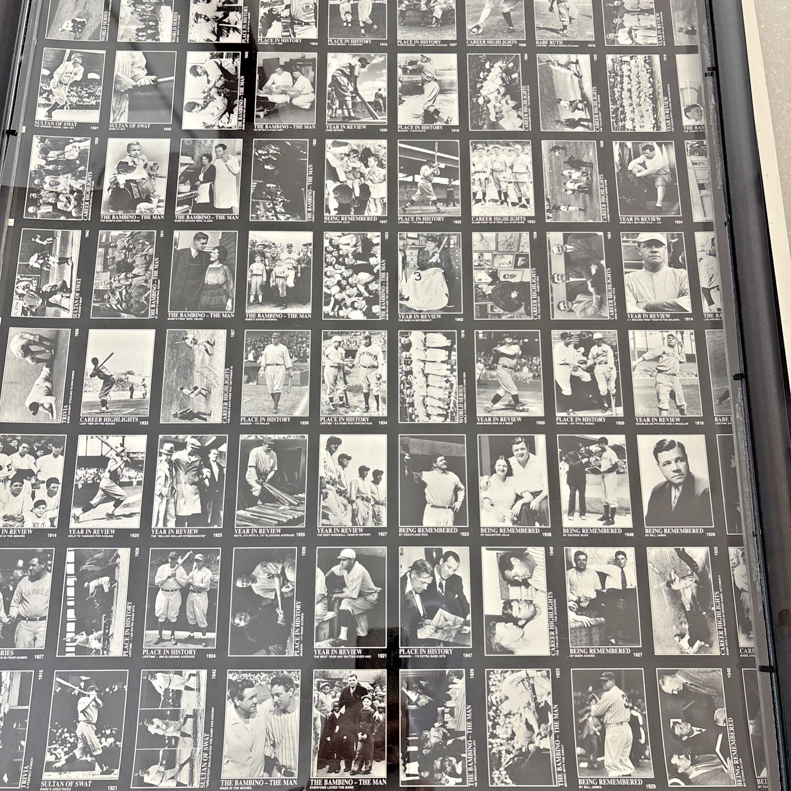 1992 Megacards Babe Ruth Collection Uncut Sheet 110 Cards VG+ Never Displayed #1 1992 Megacards Babe Ruth Collection Uncut Sheet 110 Cards VG+ Never Displayed #1