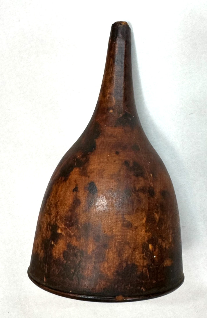 Antique Early American Primitive Carved Wooden FUNNEL 7 inch