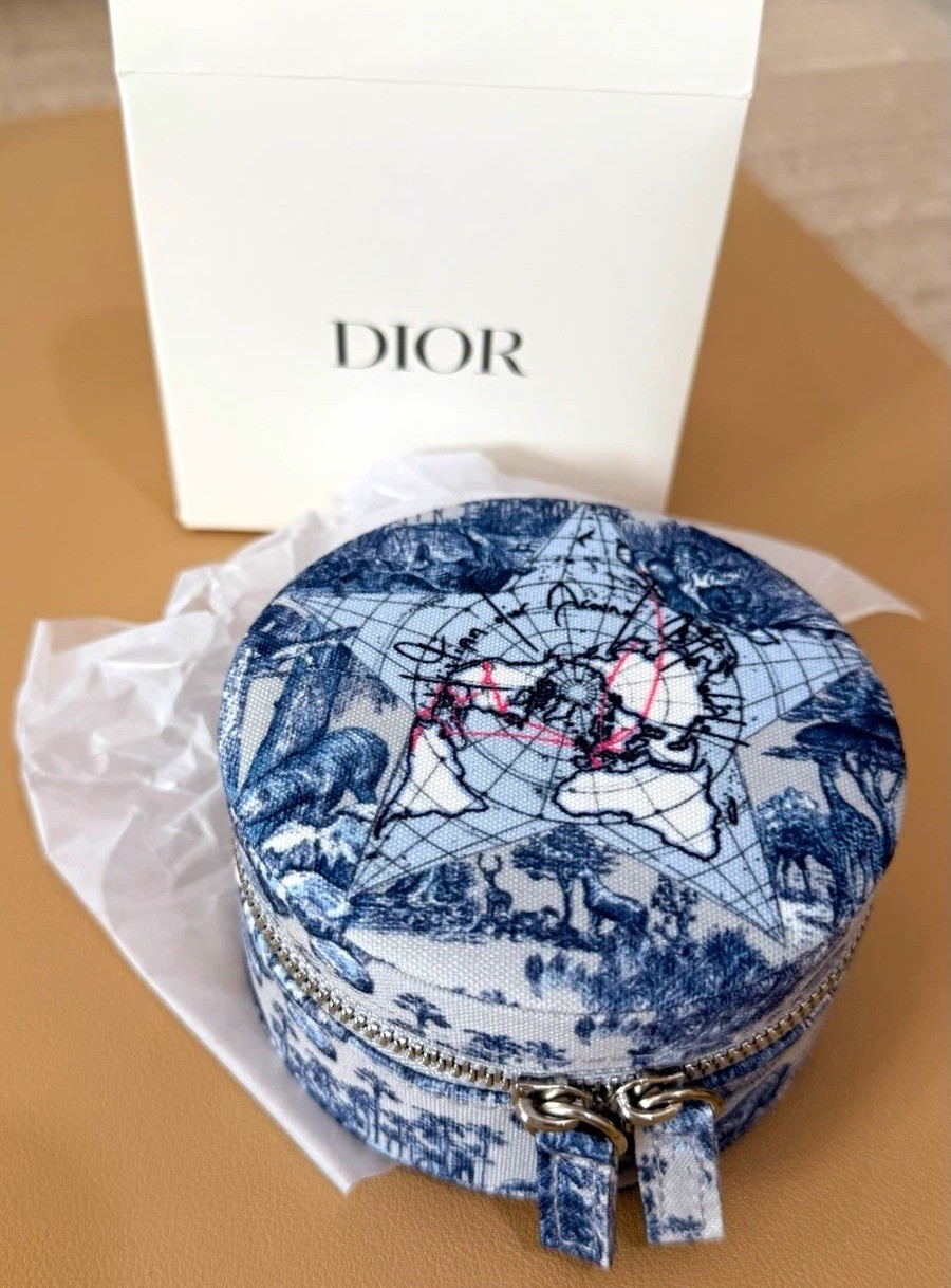DIOR GWP BEAUTY 2024 Jewelry Case Around The World Motif Loyalty Gift DIOR GWP BEAUTY 2024 Jewelry Case Around The World Motif Loyalty Gift