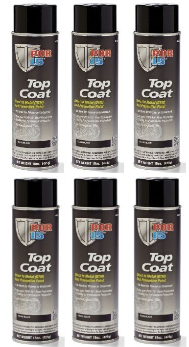 Por-15 45918 Top Coat Chassis Black 14 oz. Aerosol Spray Can (6 Pack) Por-15 45918 Top Coat Chassis Black 14 oz. Aerosol Spray Can (6 Pack)