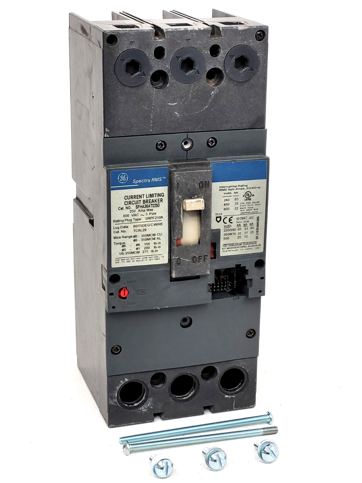 SFHA36AT0250 GE 250 Amp Circuit Breaker Frame Only w/ Hardware - Next Day Option