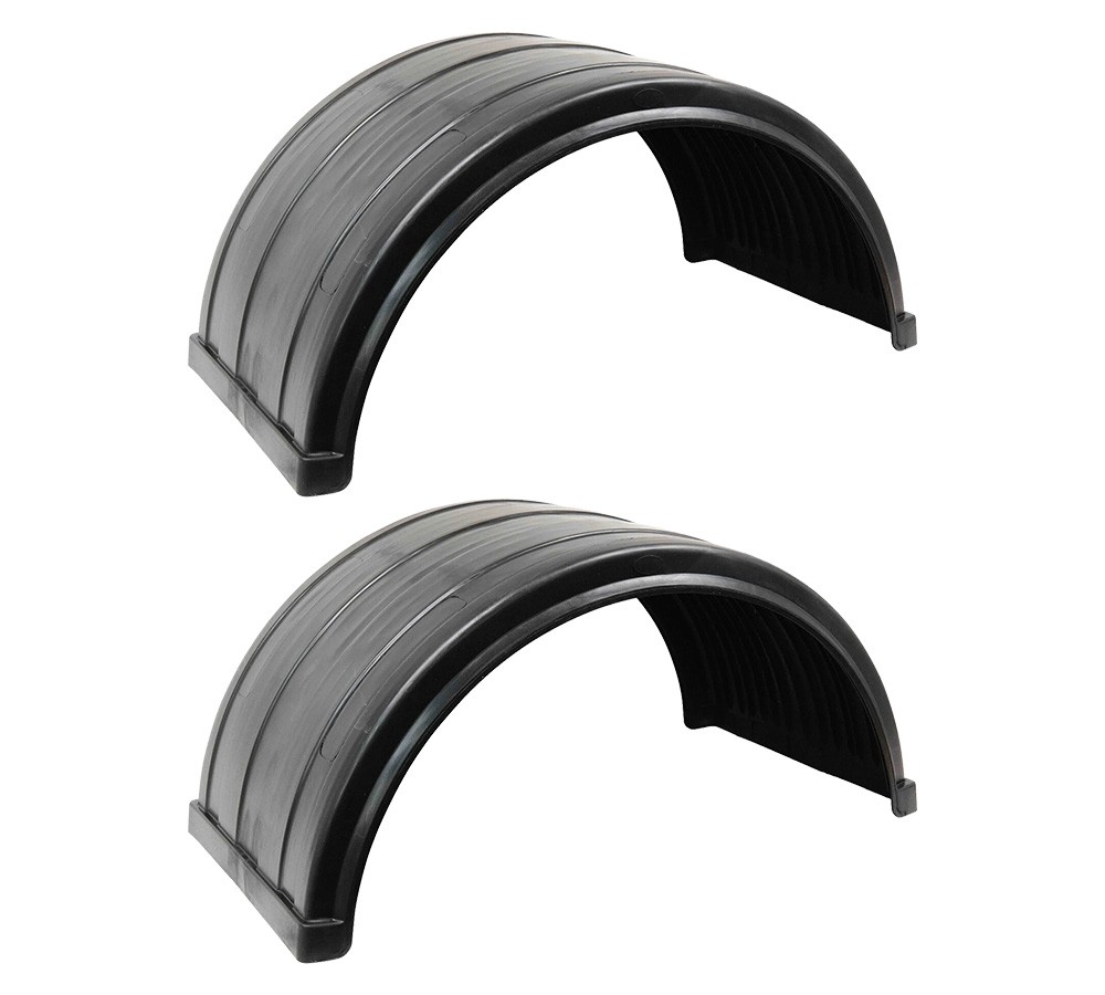 2 Pack Ribbed Poly Fender for Trucks with 24.5