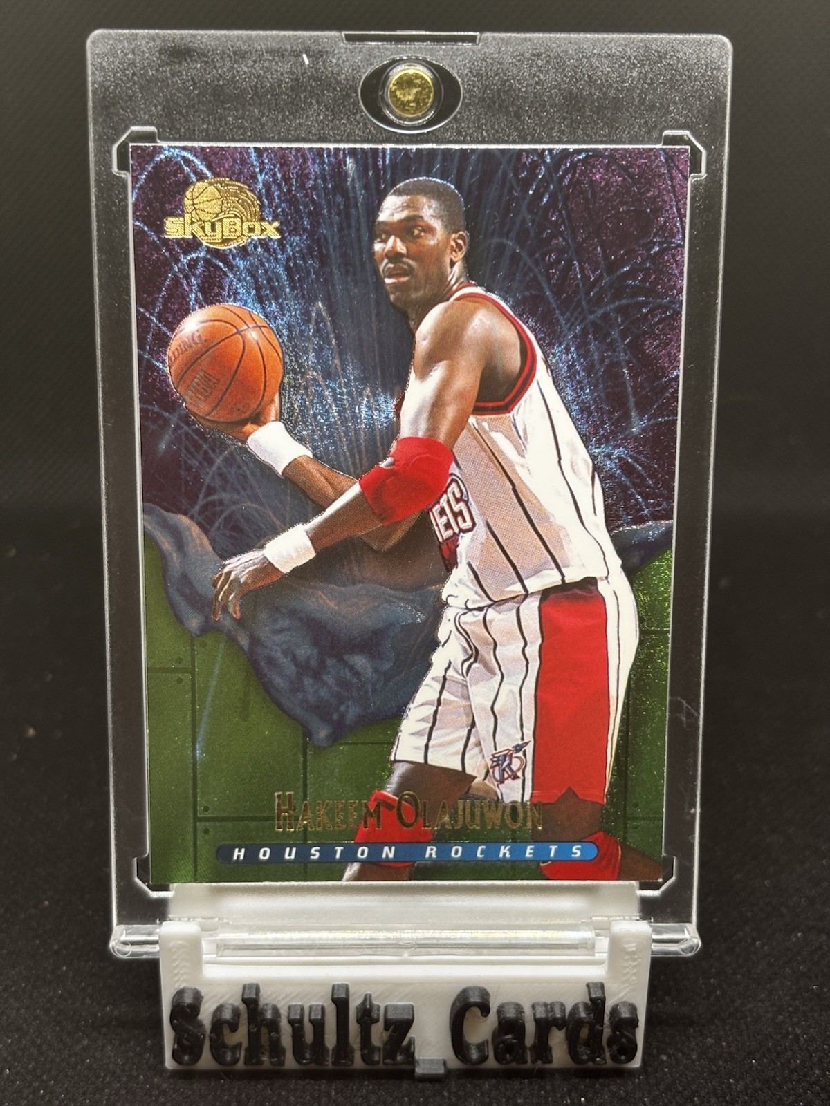1995-96 Skybox Premium Hakeem Olajuwon Meltdown #M7 Rare 90s Insert SSP Foil 1995-96 Skybox Premium Hakeem Olajuwon Meltdown #M7 Rare 90s Insert SSP Foil