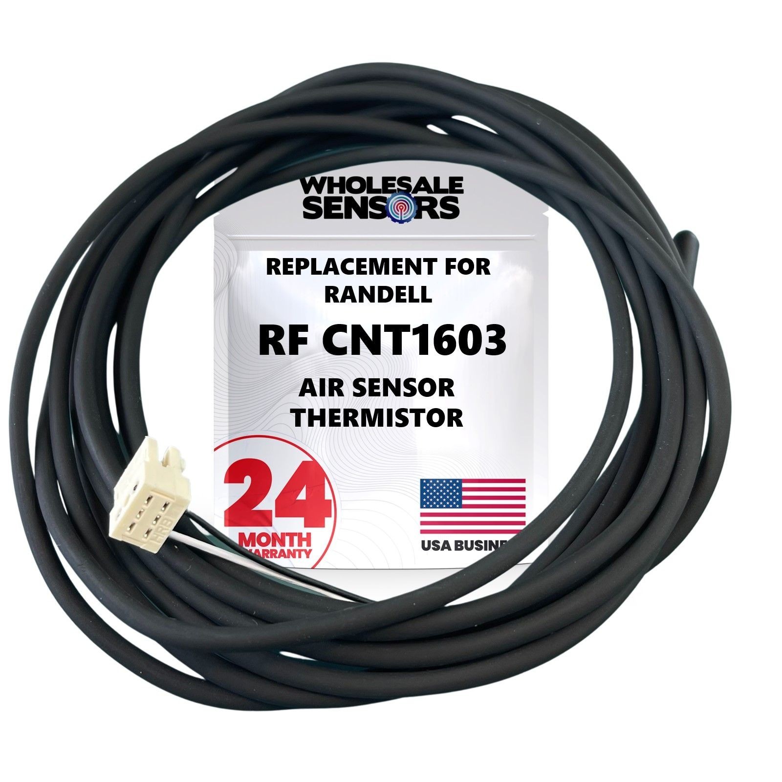 Replacement Randell RF CNT1603 QTI Air Sensor Thermistor Black 10FT