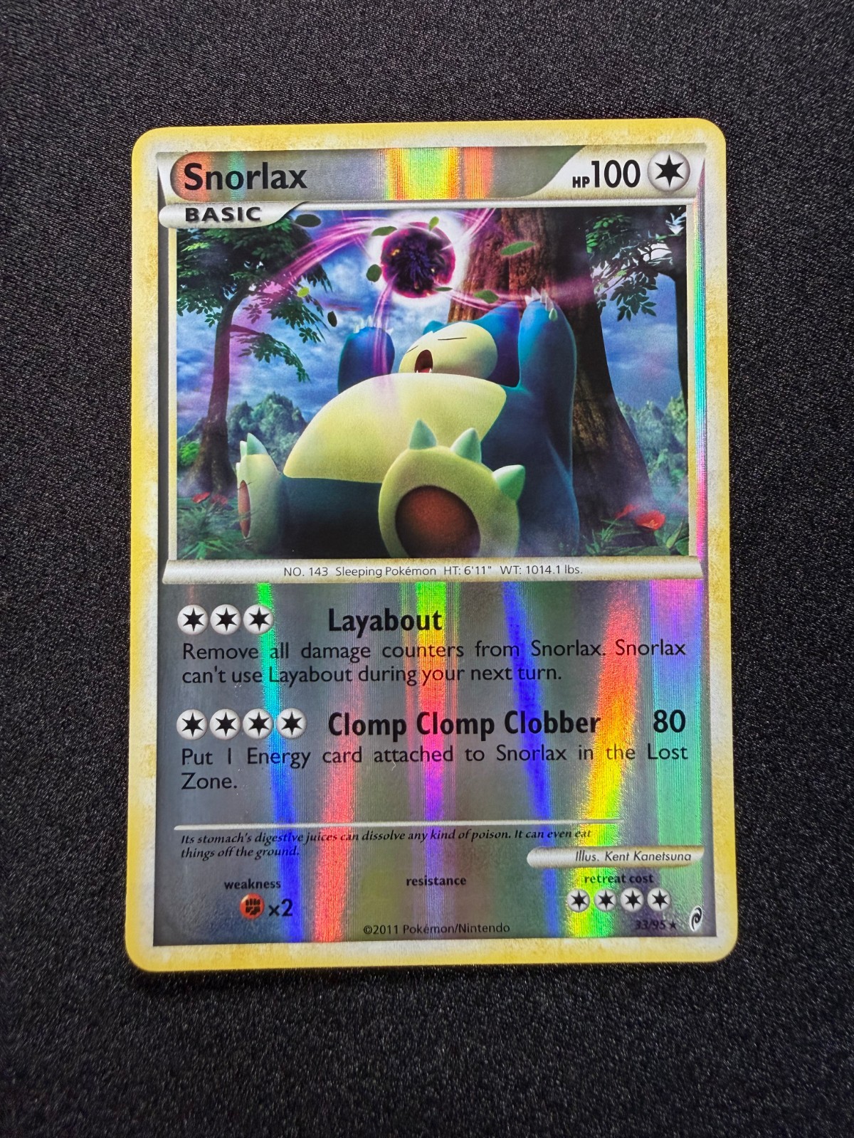 2011 Pokemon Call Of Legends Snorlax Reverse Holo Rare 33/95 PRISTINE NM 2011 Pokemon Call Of Legends Snorlax Reverse Holo Rare 33/95 PRISTINE NM