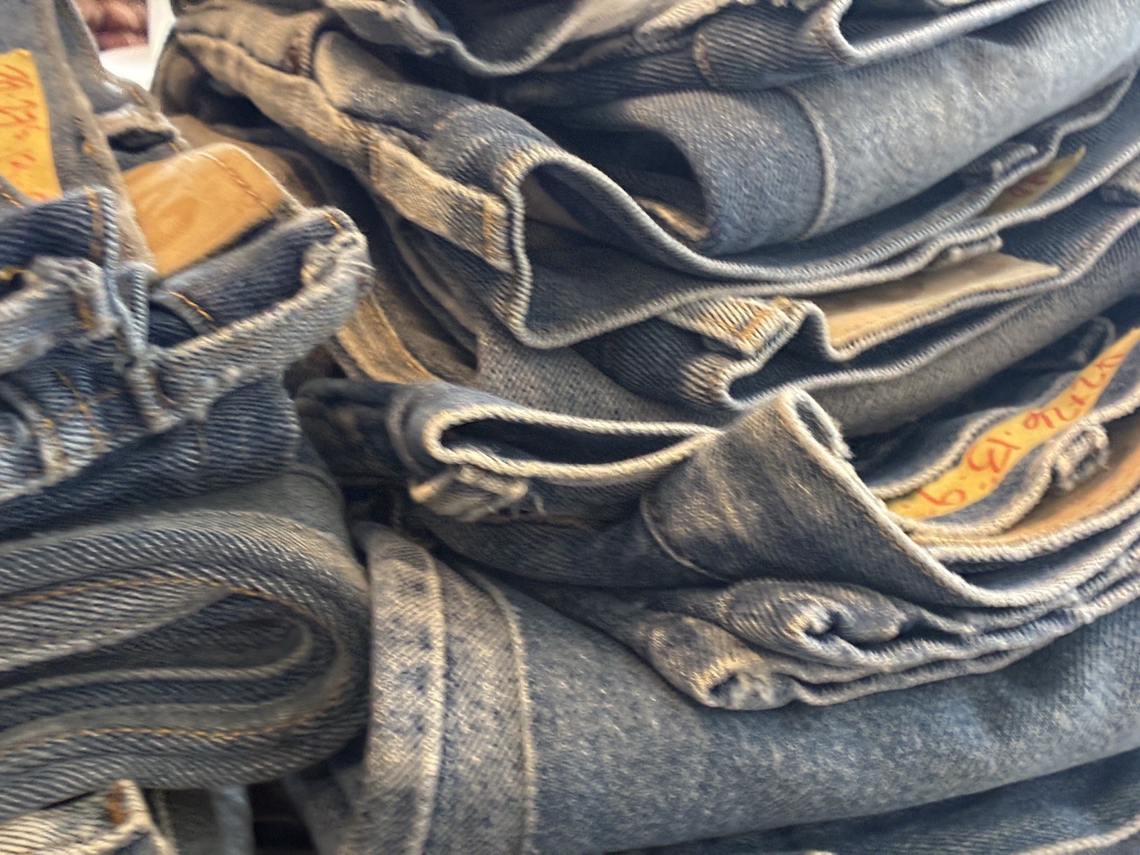 11 Pairs Thrashed & Reworked 1970-80’s Vintage Lee Jeans