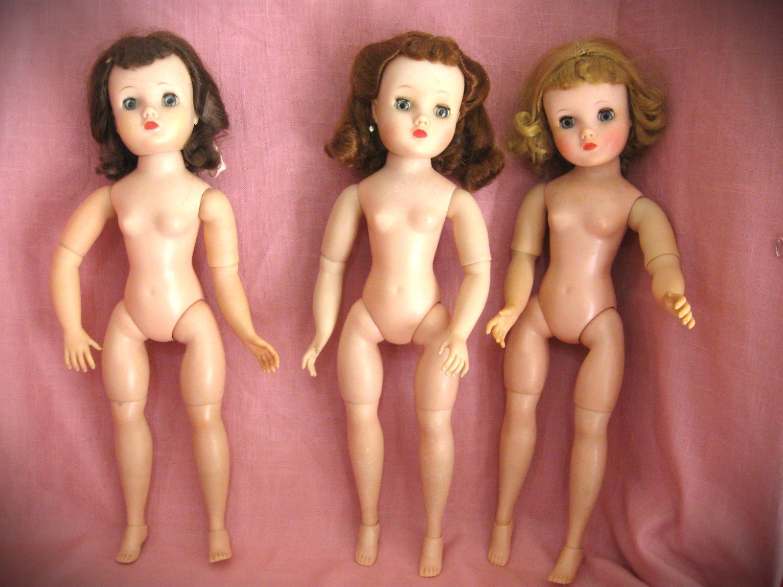 Three Madame Alexander dolls Elise naked with a little TLC Three Madame Alexander dolls Elise naked with a little TLC