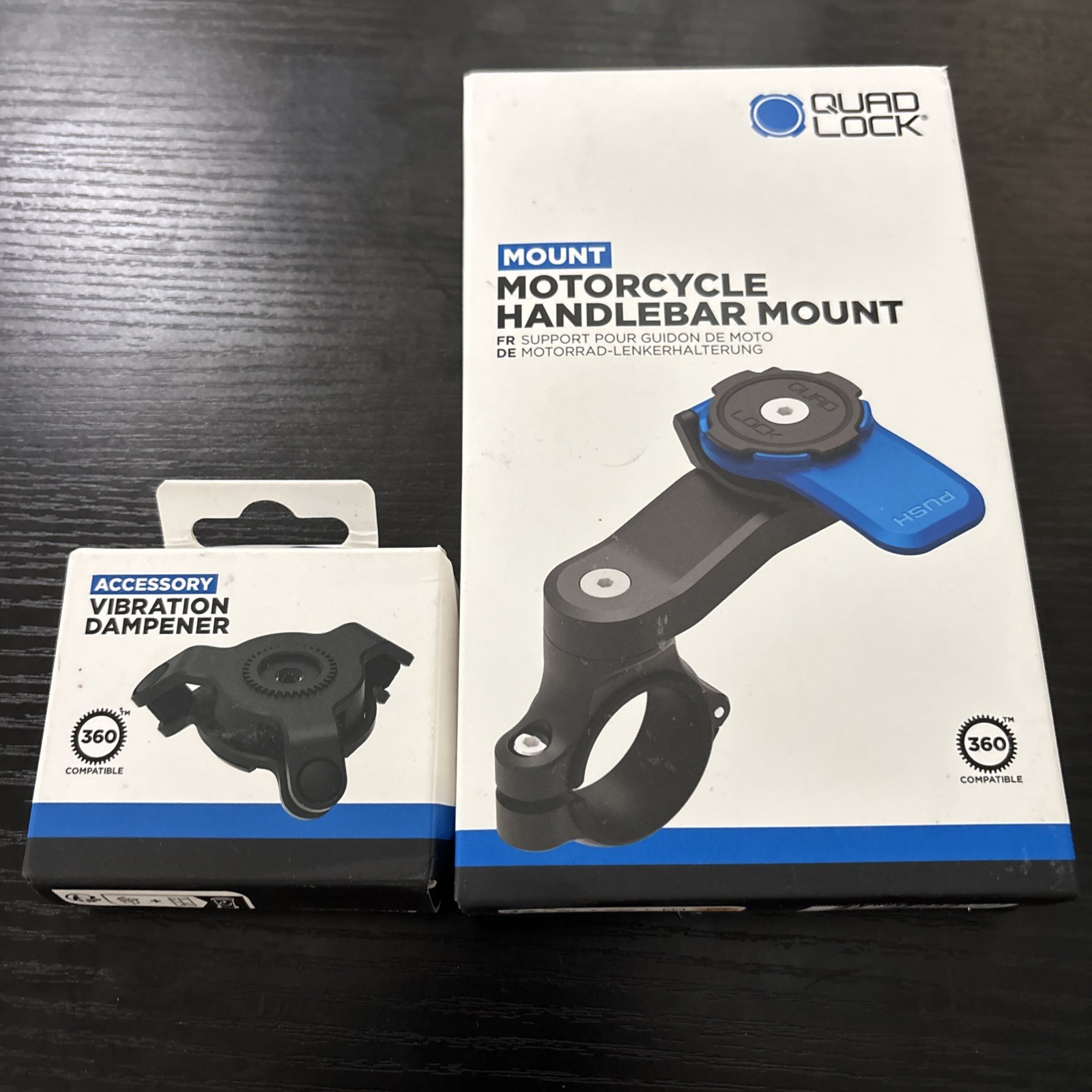 QUAD LOCK Motorcycle Phone Handlebar Mount and Vibration Dampener Quadlock QUAD LOCK Motorcycle Phone Handlebar Mount and Vibration Dampener Quadlock