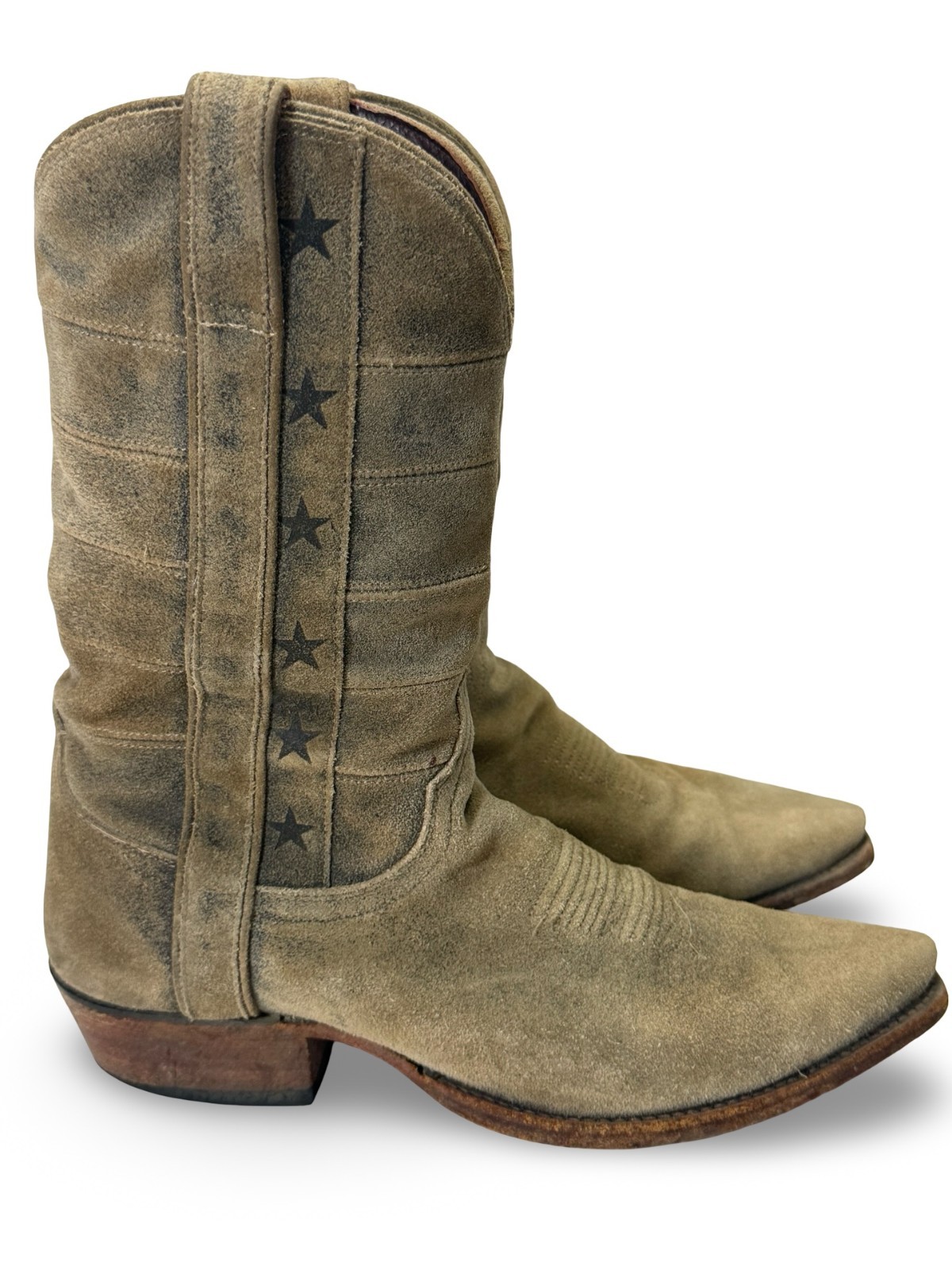 Tecovas The Garrett Star Sand Suede Leather Snip Toe Cowboy Boots Size 13 D Tecovas The Garrett Star Sand Suede Leather Snip Toe Cowboy Boots Size 13 D