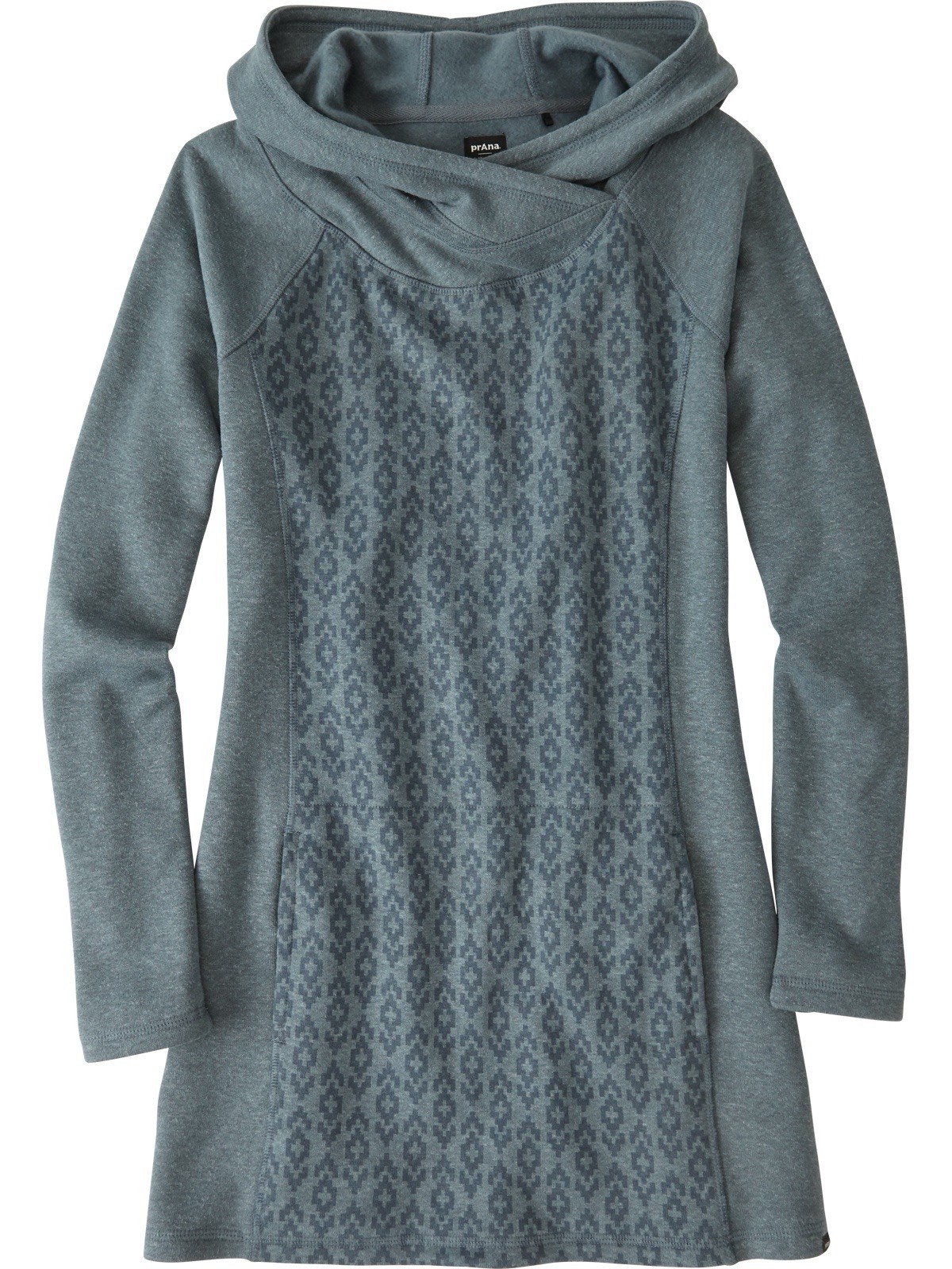 prAna Women\'s Daily Tunic Hooded Sweater Blue, Medium Excellent Condition
