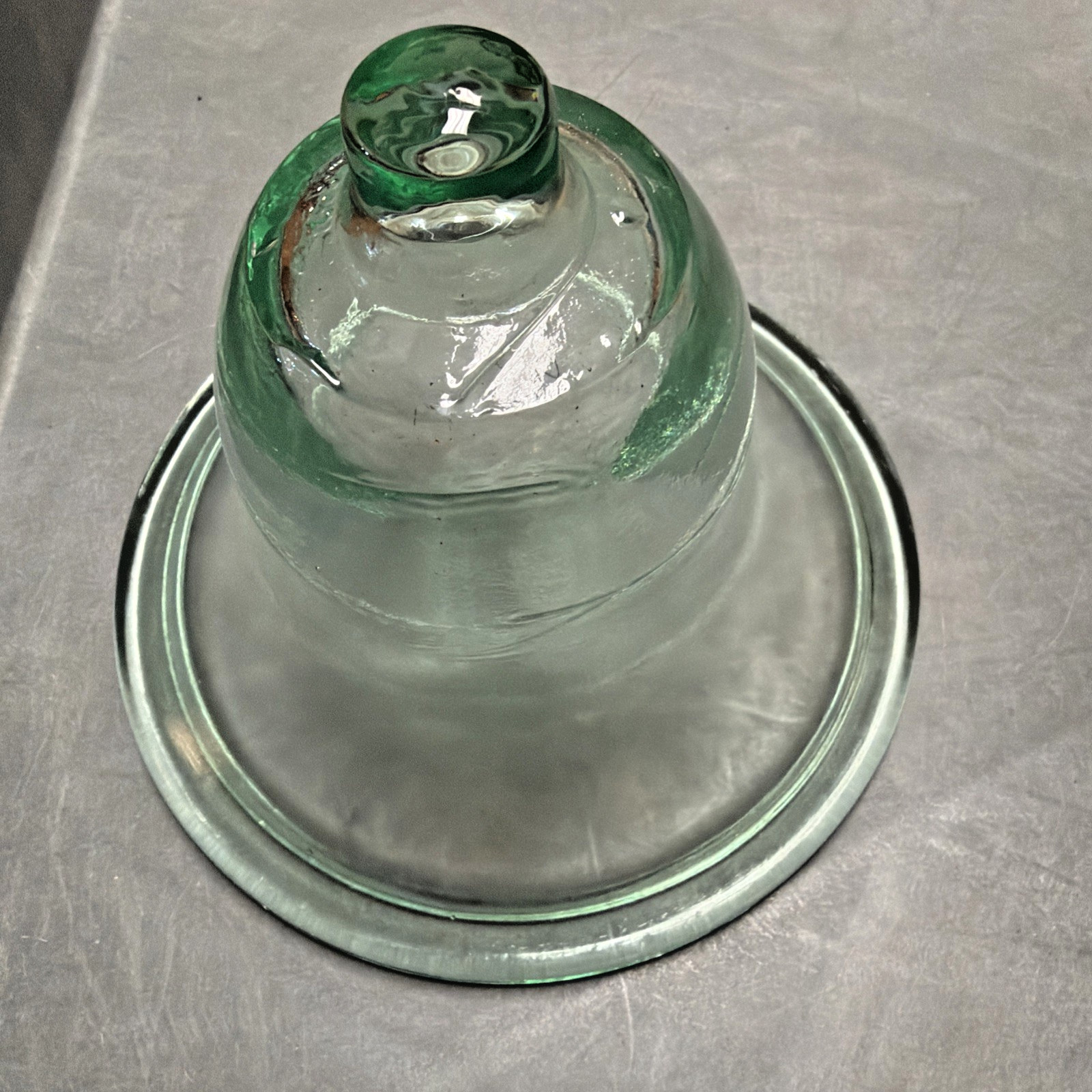 VTG Hand Blown Green Glass Garden Cloche/Bel Jar Plant Cover 8 VTG Hand Blown Green Glass Garden Cloche/Bel Jar Plant Cover 8