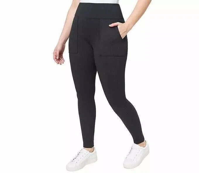 NWT MONDETTA BLACK/GRAY STRIPE MIDWEIGHT JAQUARD LEGGINGS XXL NWT MONDETTA BLACK/GRAY STRIPE MIDWEIGHT JAQUARD LEGGINGS XXL