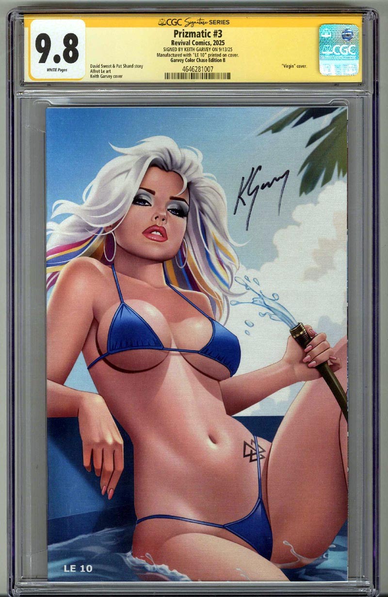 PRIZMATIC #3 CGC 9.8 SS SIGNED KEITH GARVEY KICKSTARTER VIRGIN VARIANT POP 2 /10