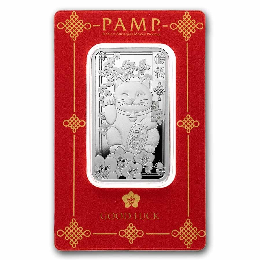 1 oz Silver Bar - PAMP Suisse Lucky Cat (In Assay) 1 oz Silver Bar - PAMP Suisse Lucky Cat (In Assay)