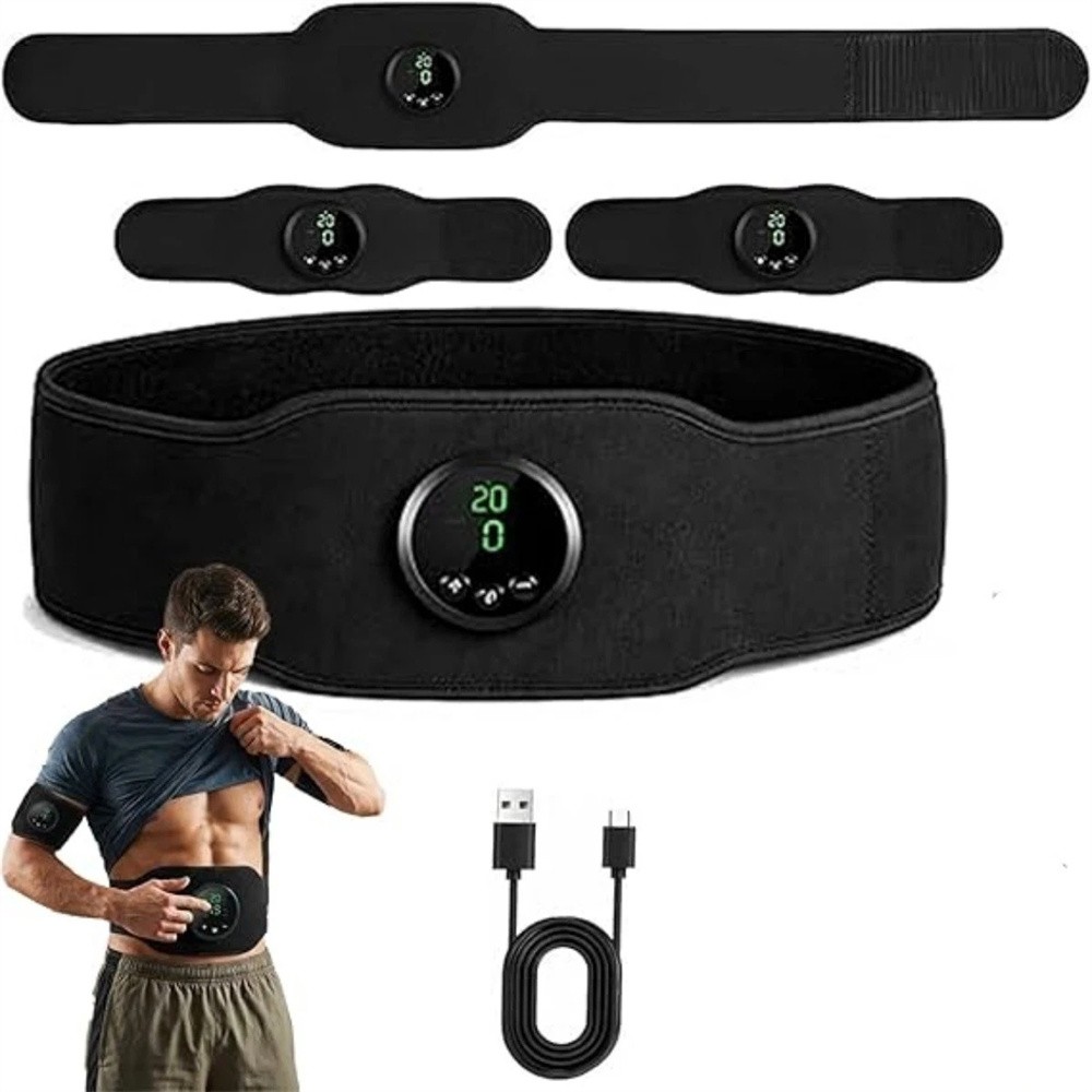 Next Gen Ultra EMS Muscle Stimulator Rechargeable Fitness AB Belt Toning Set