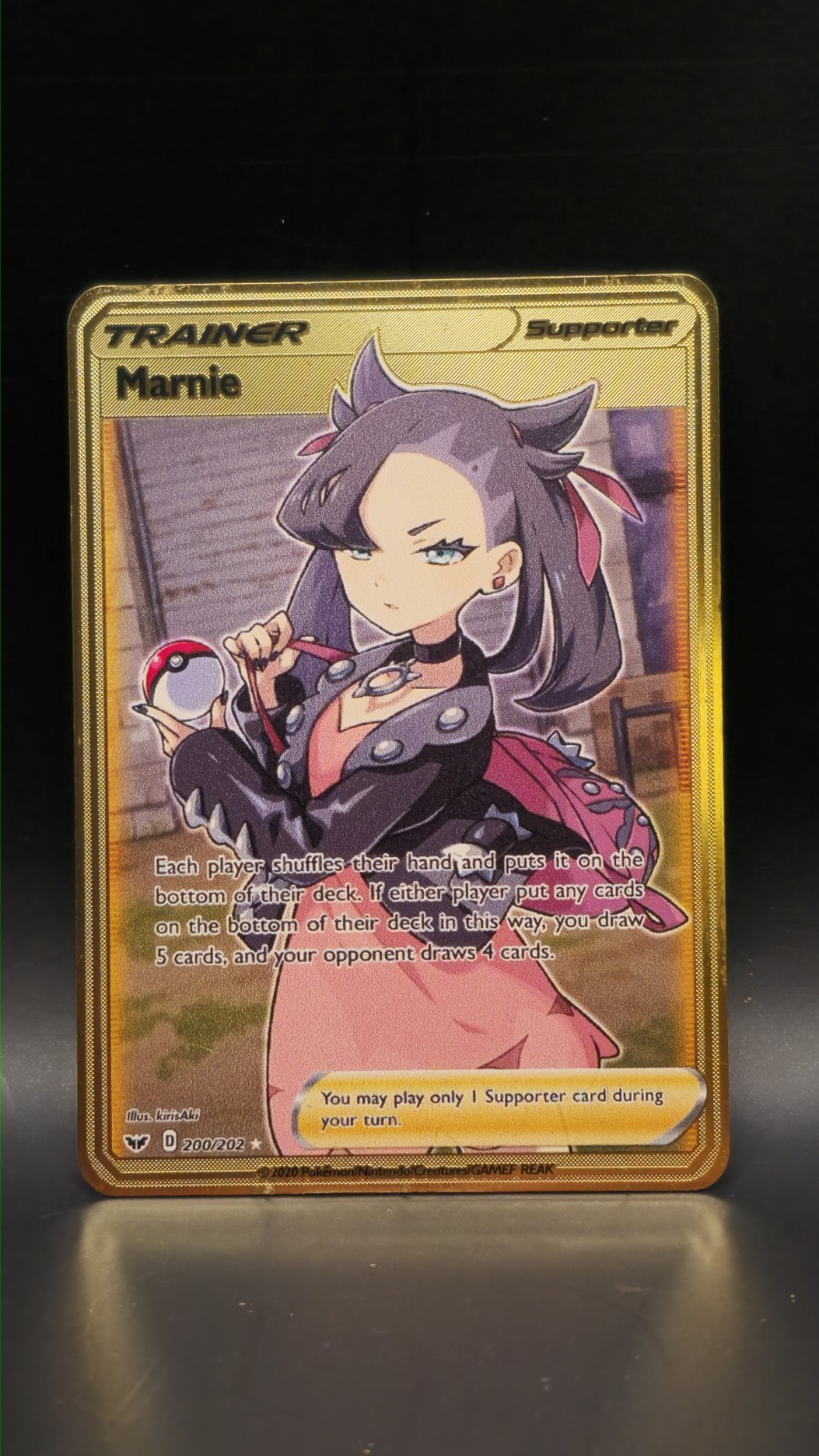 Marnie Inspired Metal Novelty card 200/202 Sword & Shield - *Read Description* Marnie Inspired Metal Novelty card 200/202 Sword & Shield - *Read Description*