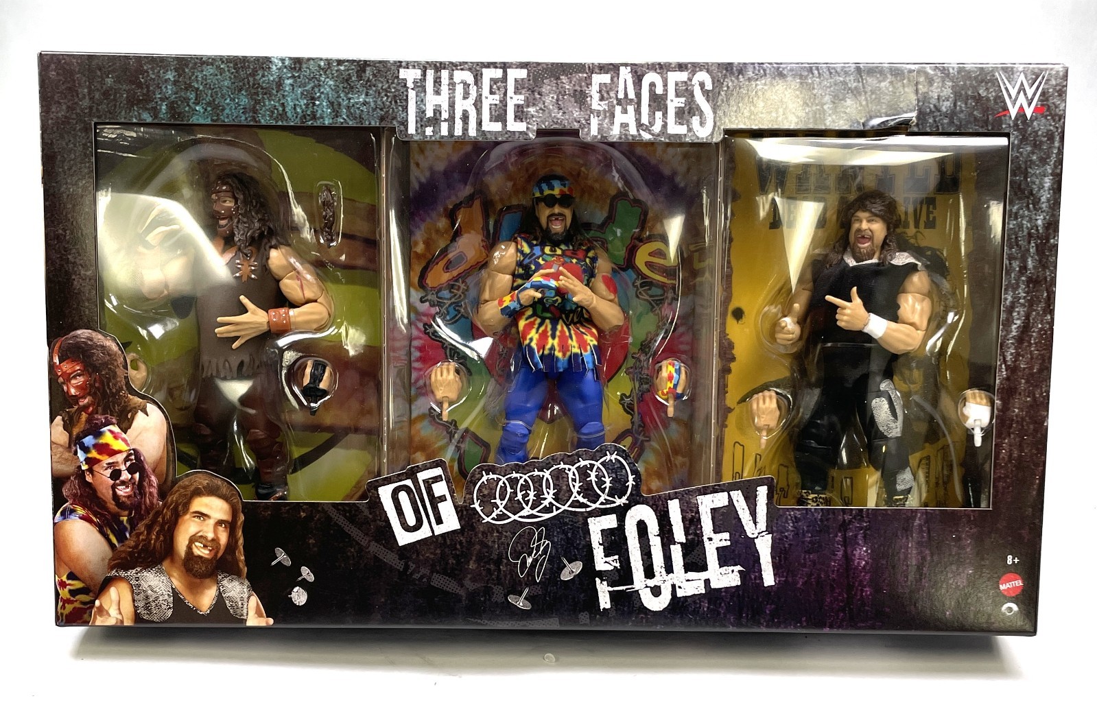 Three Faces of Foley WWE 3 Figure Dude Love Cactus Jack Mankind 2023 Sealed Three Faces of Foley WWE 3 Figure Dude Love Cactus Jack Mankind 2023 Sealed