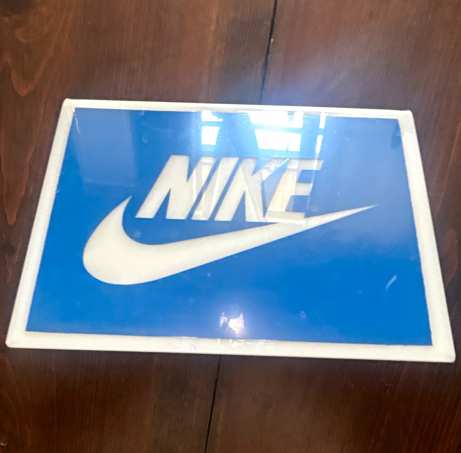 Nike Swoosh Logo Blue & White Advertising Store Display Sign Nike Swoosh Logo Blue & White Advertising Store Display Sign