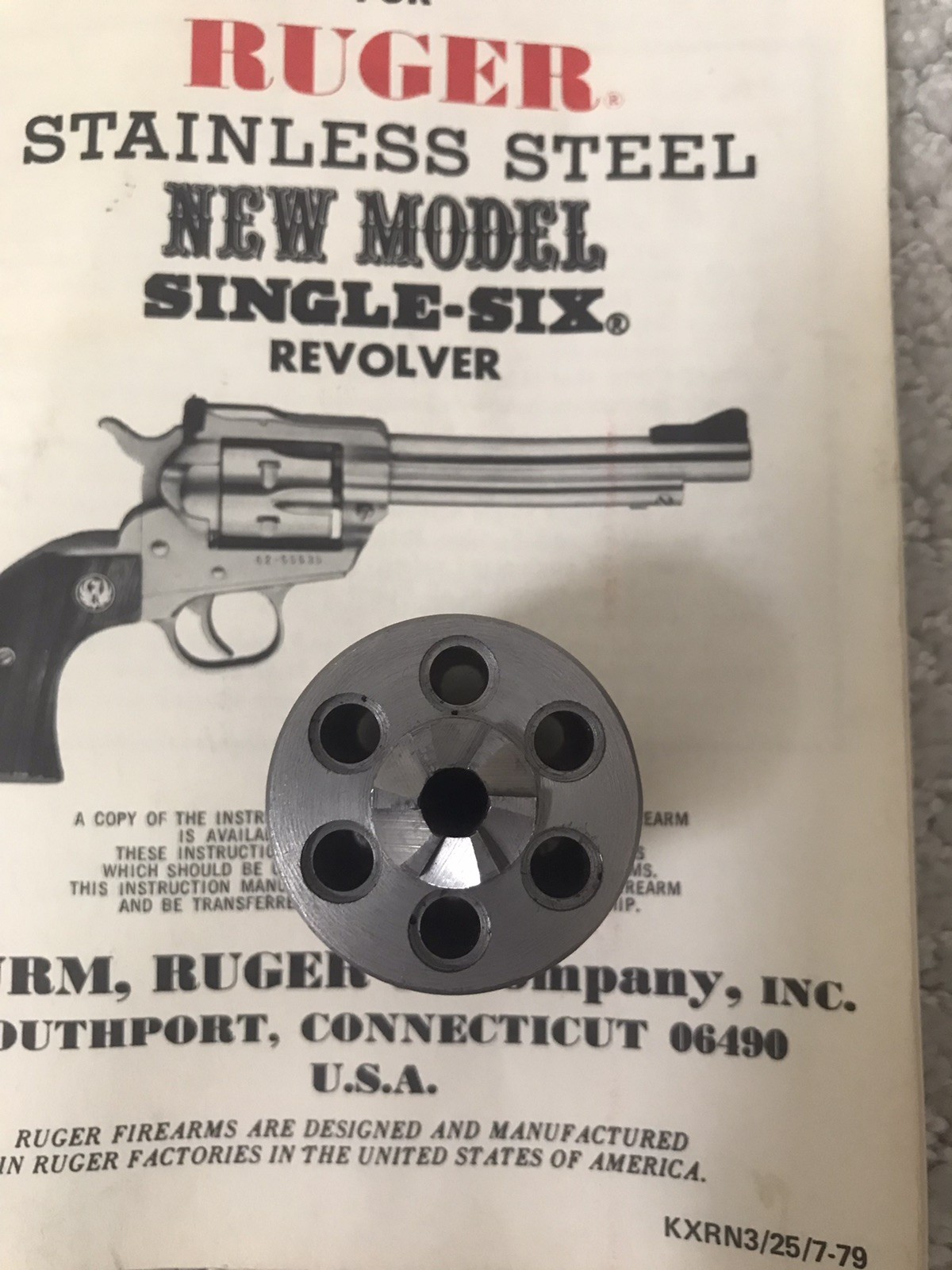 Ruger Single-Six 22WmR Revolver Stainless Fluted Cylinder Box& Manual Ruger Single-Six 22WmR Revolver Stainless Fluted Cylinder Box& Manual