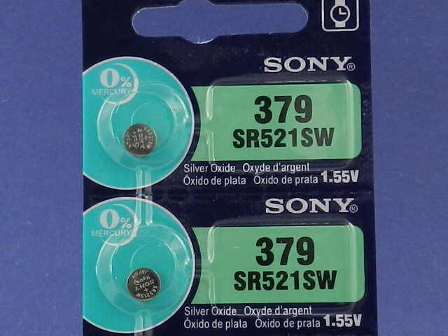 Sony 379  SR521SW  Watch Battery  2Pcs  Exp.2030