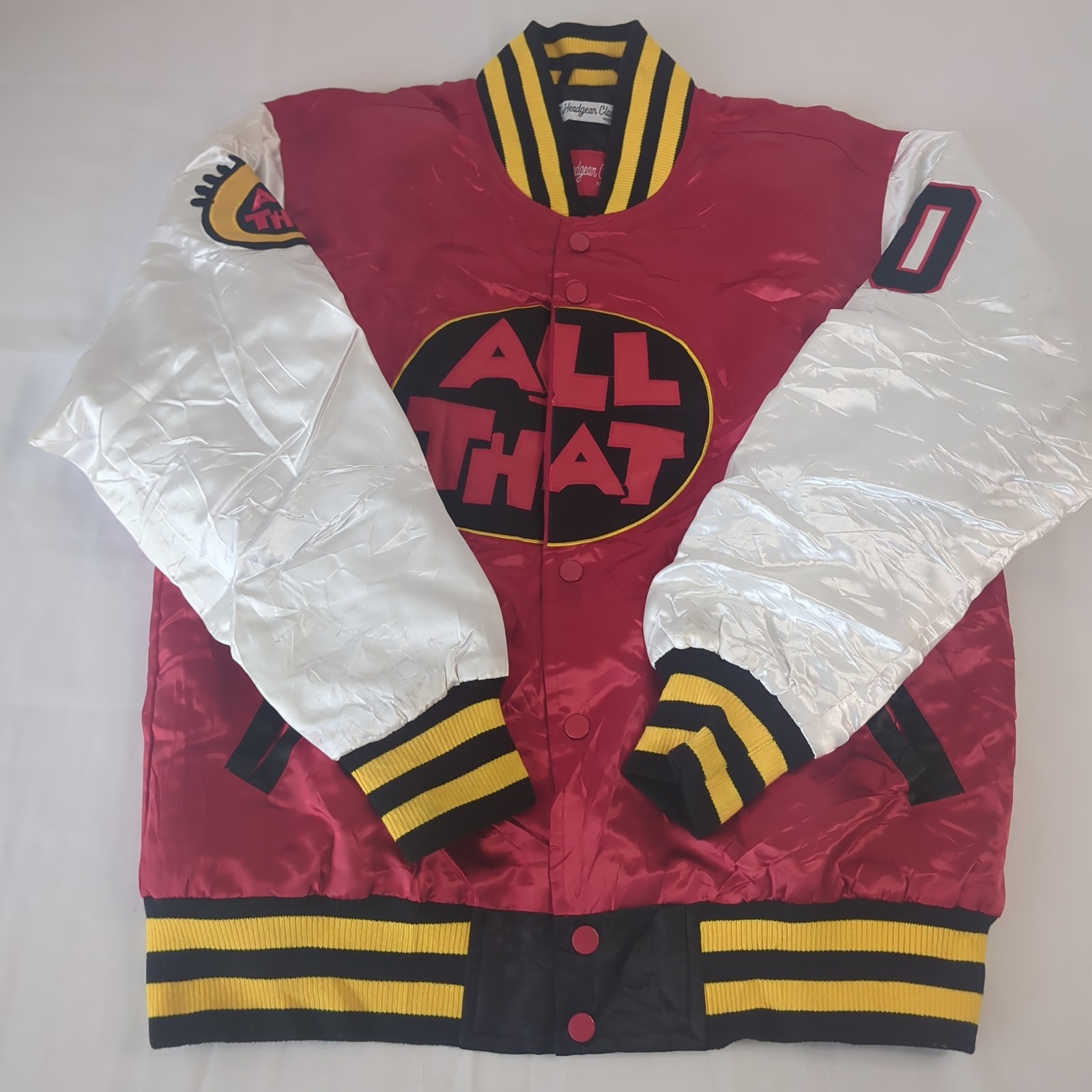 Headgear Classics Varsity Jacket Mens M Red All That Kel 00 Nickelodeon Satin