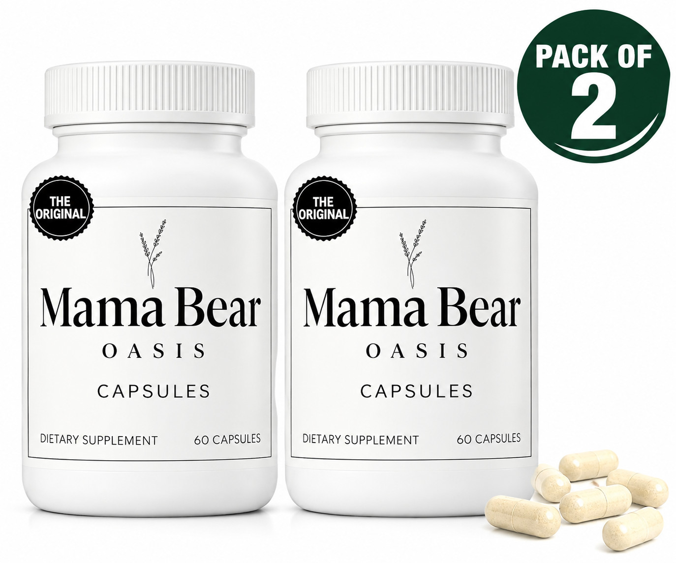 Mama Bear Oasis Nerve Support Capsules Daily supplement with vitamins support 
