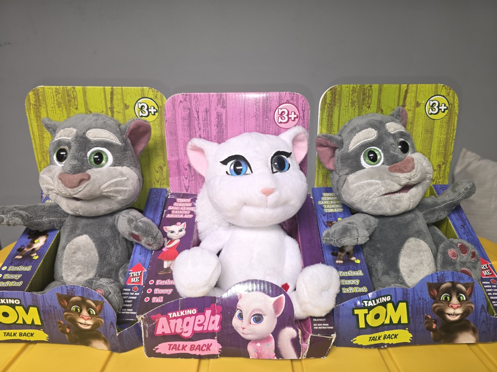 2 Talking Tom 1 Angela Talk Back Plush Cat New in Box Dragon-i Toys 2 Talking Tom 1 Angela Talk Back Plush Cat New in Box Dragon-i Toys