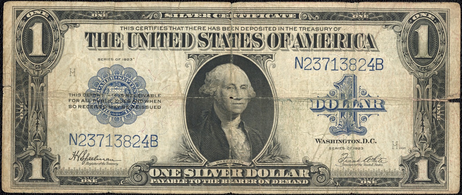 1923 $1 One Dollar Silver Certificate Note Fr#237 1923 $1 One Dollar Silver Certificate Note Fr#237
