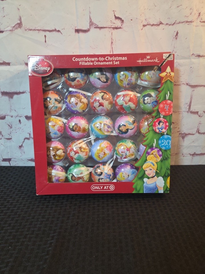 Disney Princess Hallmark Countdown to Christmas Fillable Ornaments Advent 25 Day Disney Princess Hallmark Countdown to Christmas Fillable Ornaments Advent 25 Day