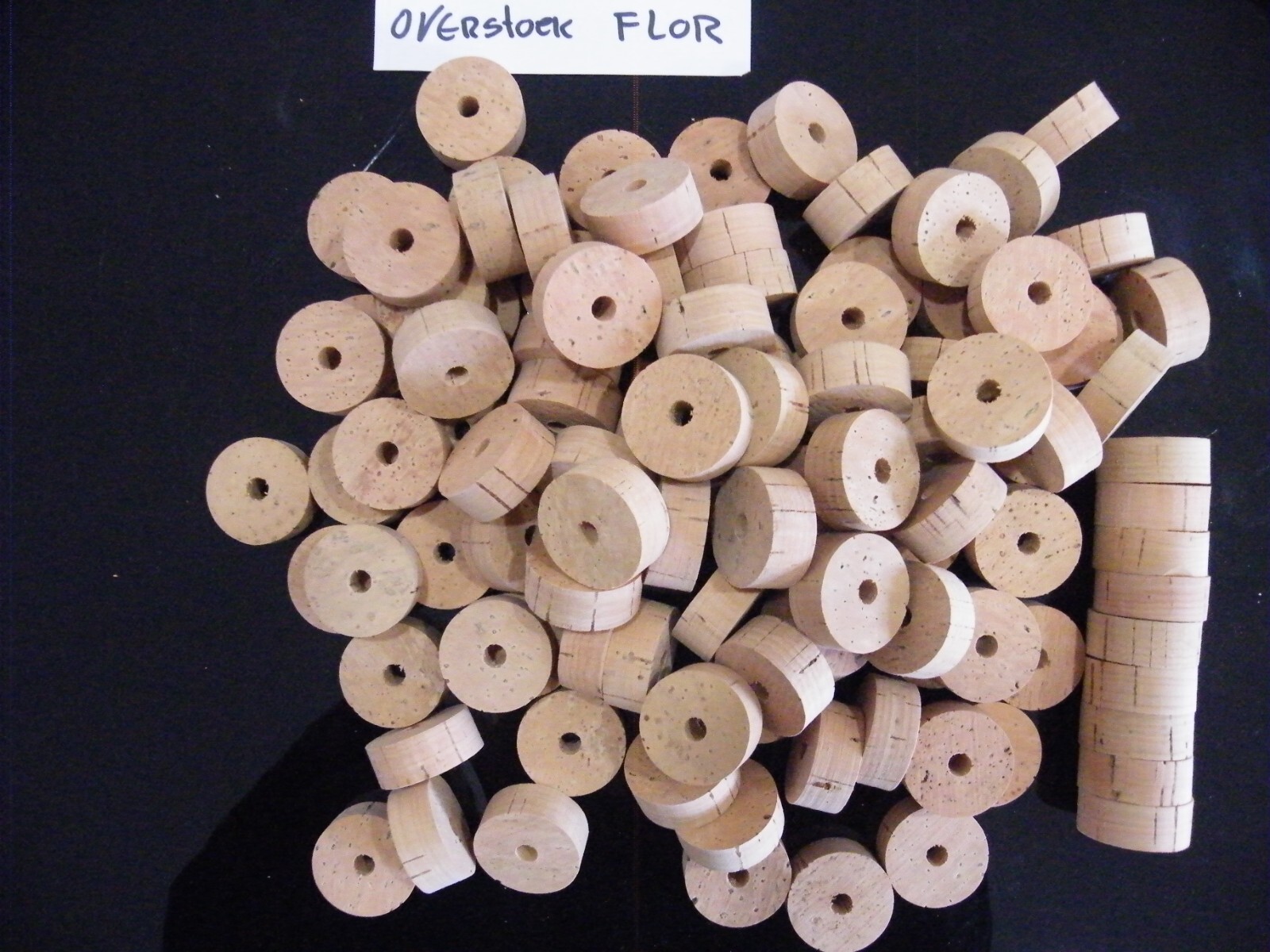 100 CORK RINGS OVERSTOCK FLOR 1 1/4\