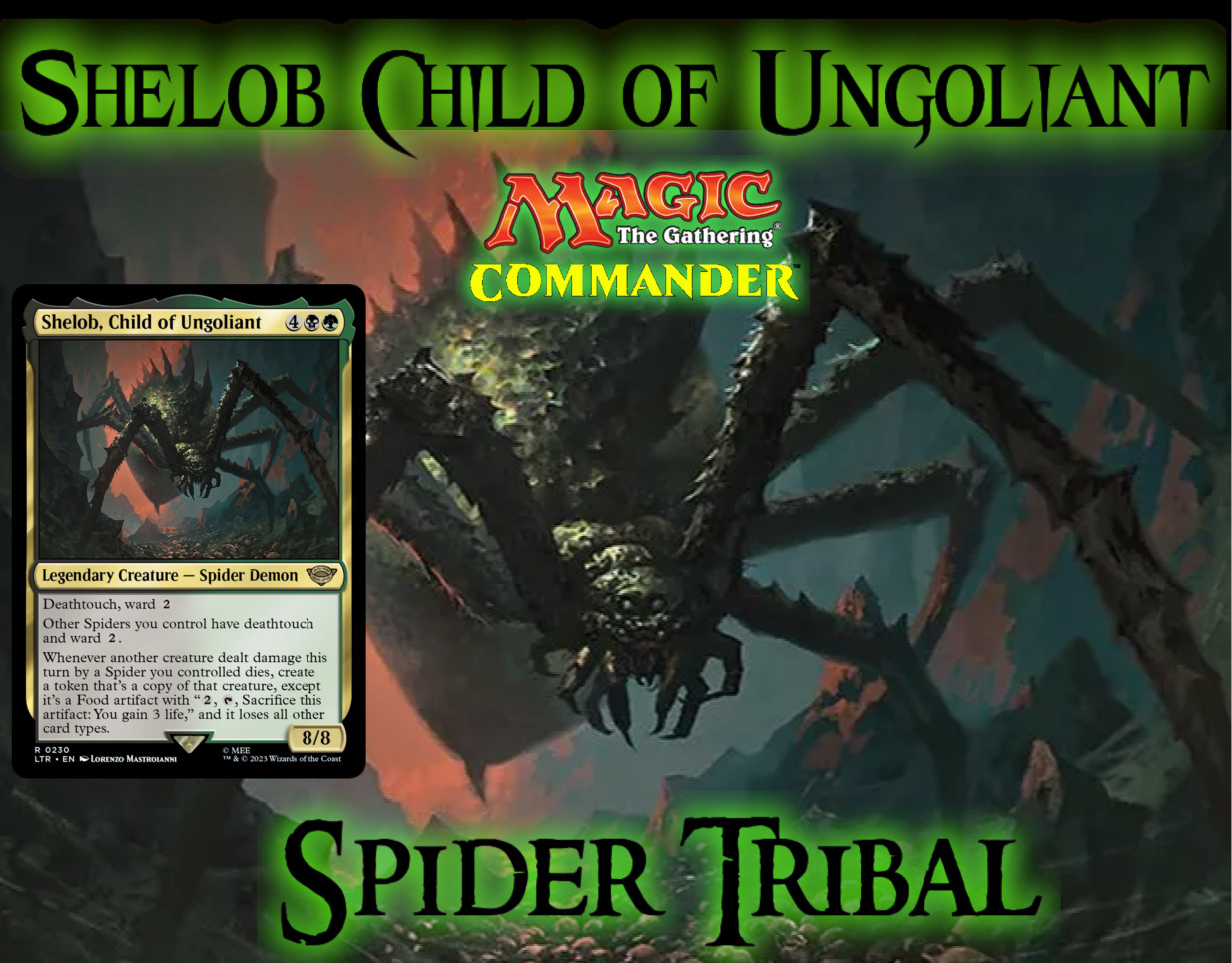 Shelob, Child of Ungoliant MTG EDH Commander Deck, Golgari Spiders