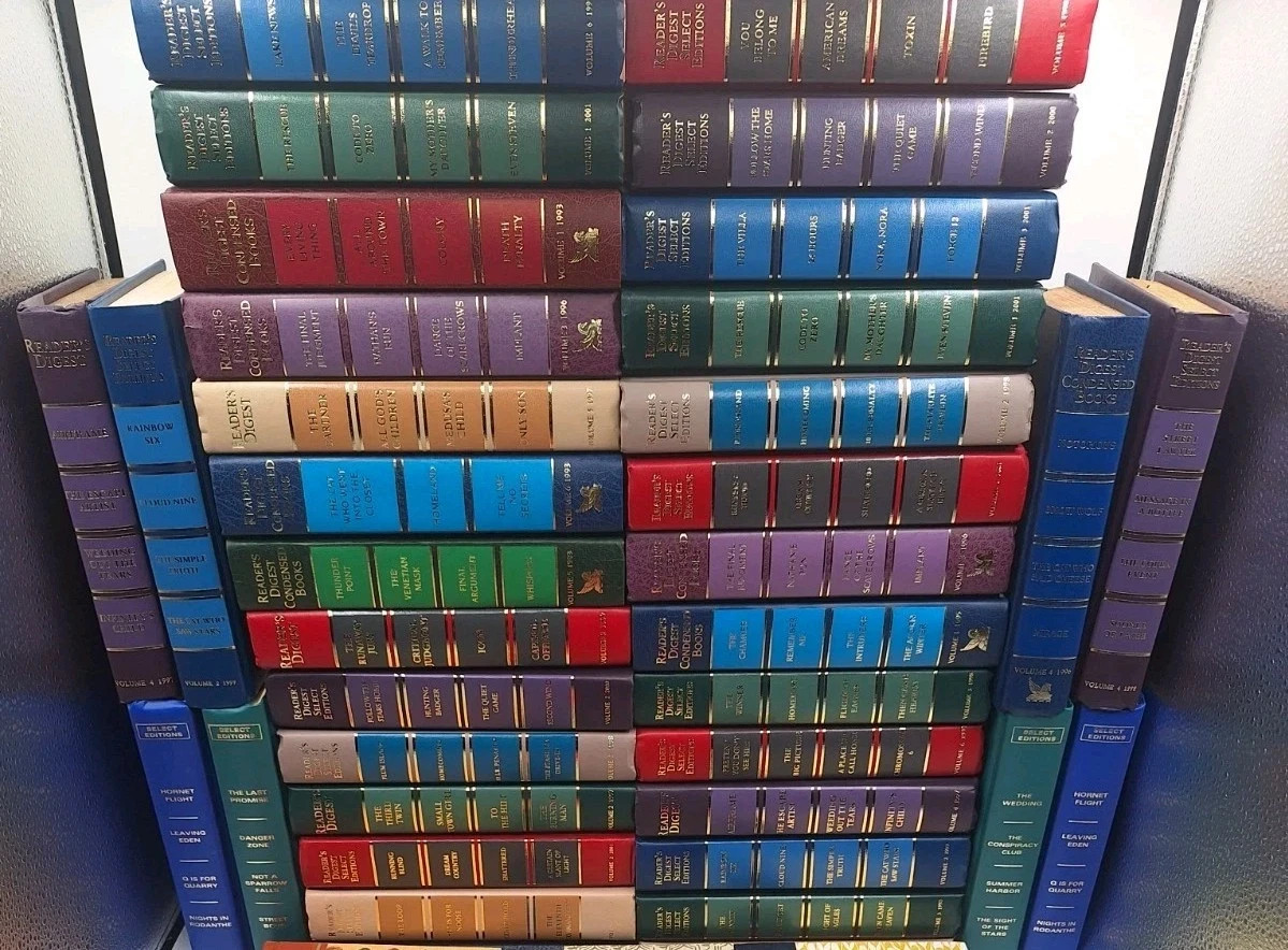 Lot Of 10 Random Readers Digest Condensed Hardcover Books SOLIDS Staging Decor