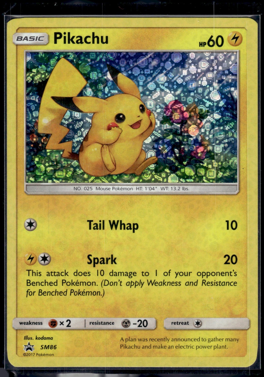 Pikachu Holofoil Promo SM Promos SM86 NM Pikachu Holofoil Promo SM Promos SM86 NM