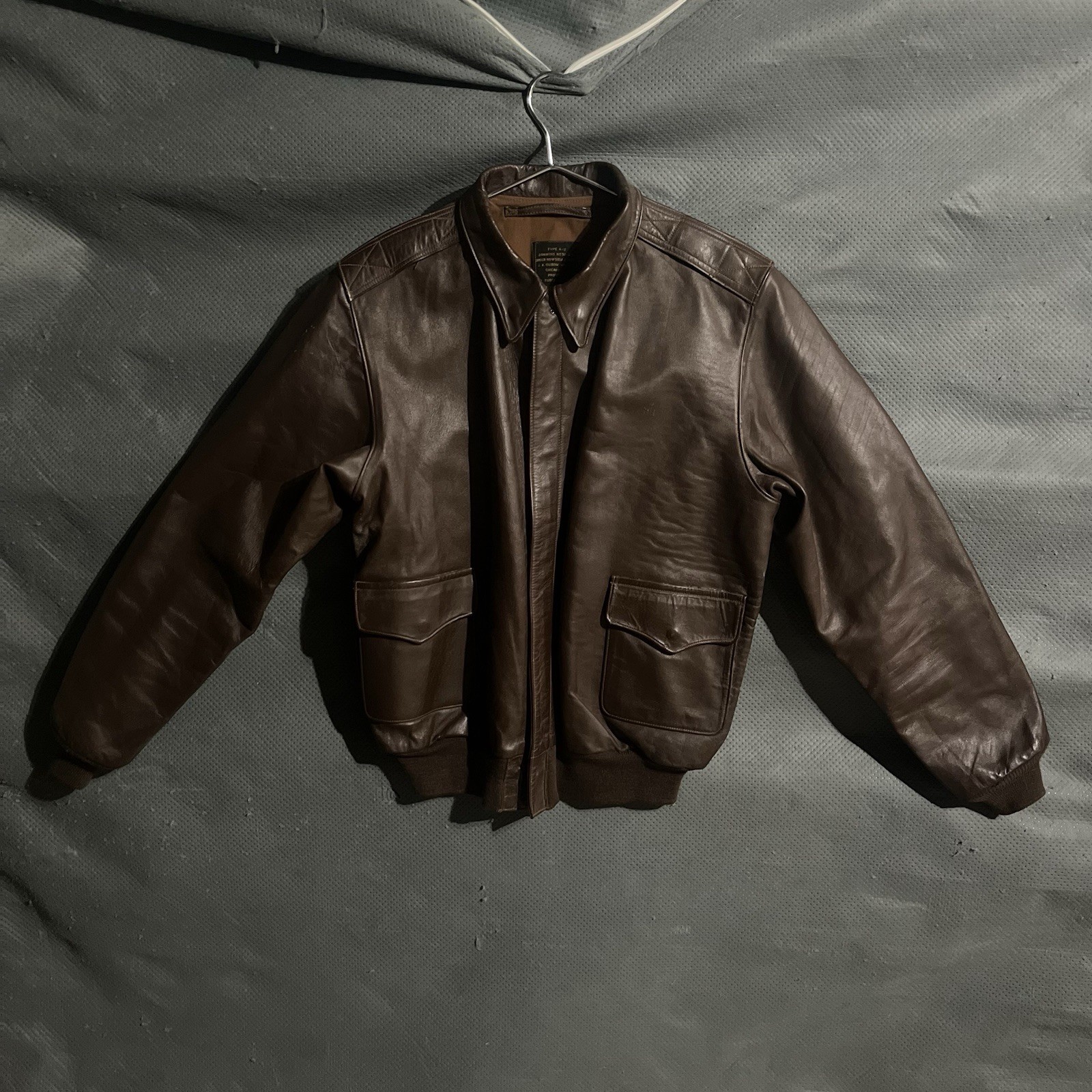 J.A. Dubow vintage WWII US Army Air Forces A-2 Flight Jacket 46 Lost Worlds