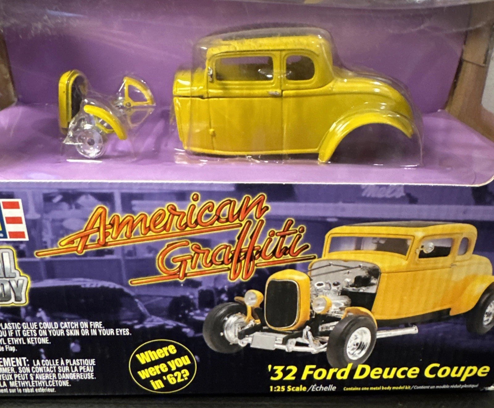 🔥Revell AMERICAN GRAFFITI \'32 FORD DEUCE COUPE Metal Body Model Kit 1:25 🔥Revell AMERICAN GRAFFITI \'32 FORD DEUCE COUPE Metal Body Model Kit 1:25