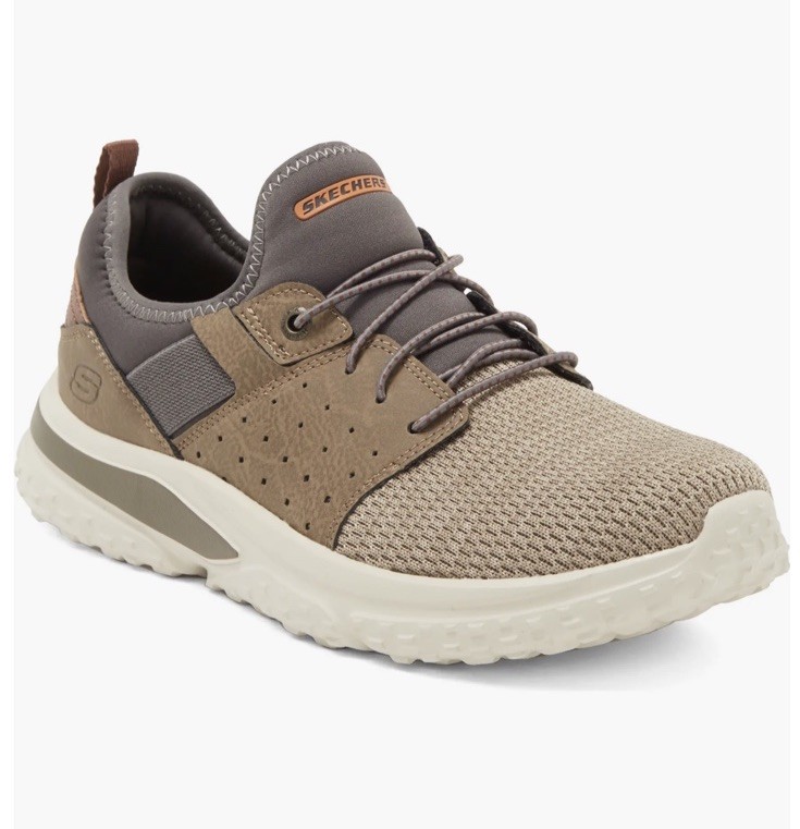 Men SKECHERS  Classic Fit Solvano Caspian Slip On Sneakers Shoes Taupe 210553