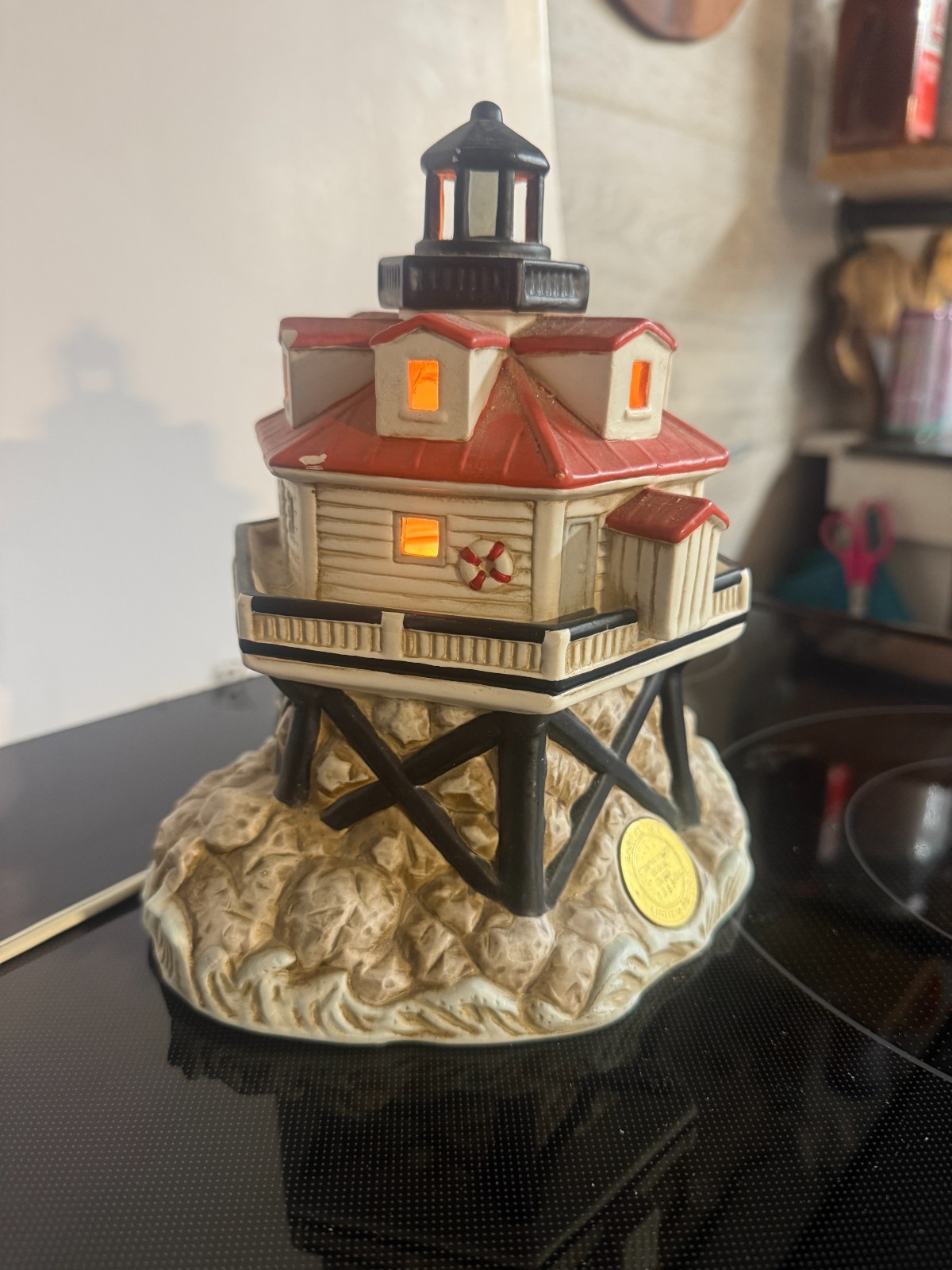 Vintage 1995 Geo. Z. Lefton Lighthouse Thomas Point 0088/3000, music box works Vintage 1995 Geo. Z. Lefton Lighthouse Thomas Point 0088/3000, music box works