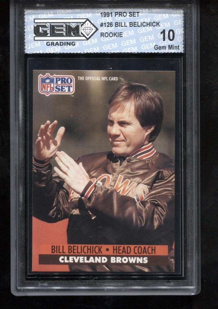 Bill Belichick Rookie 1991 Pro Set #126 RC HOF Coach Brown Patriots GEM MINT 10