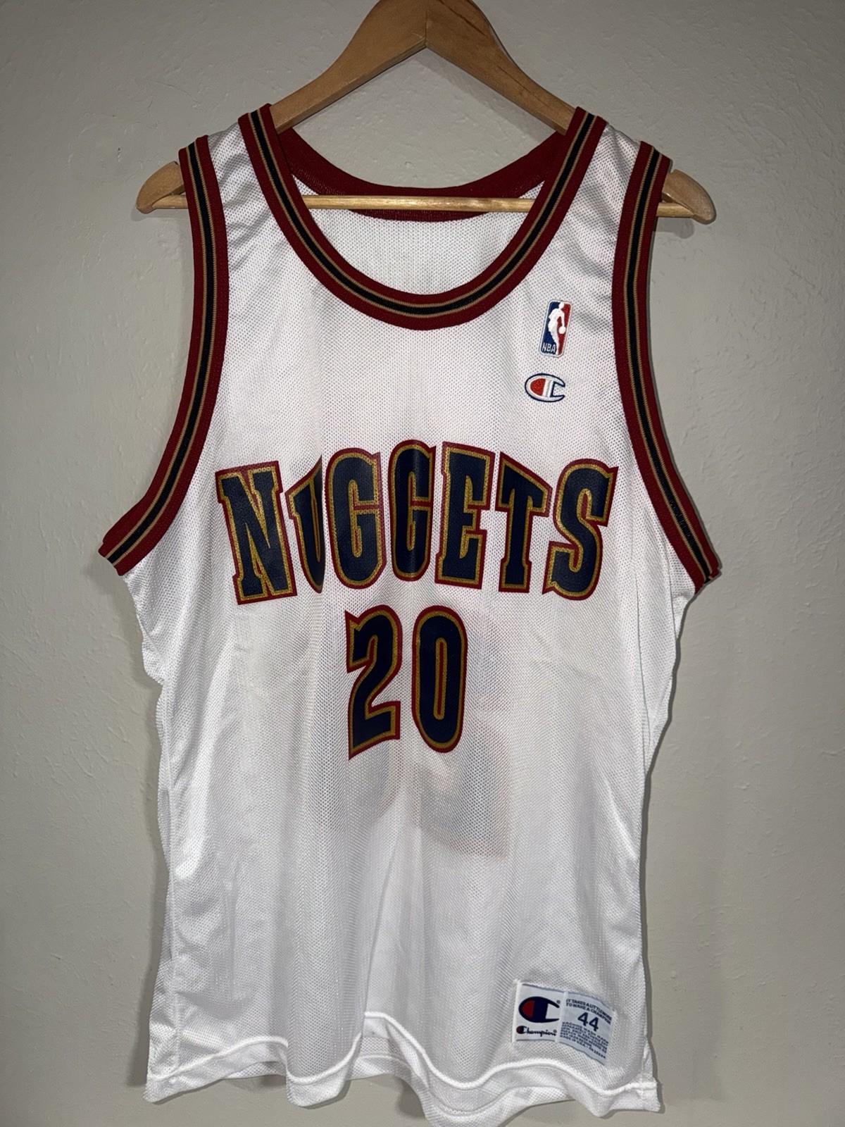 RARE Vintage LAPHONSO ELLIS #20 Denver Nuggets Champion Jersey Size 44 Large RARE Vintage LAPHONSO ELLIS #20 Denver Nuggets Champion Jersey Size 44 Large