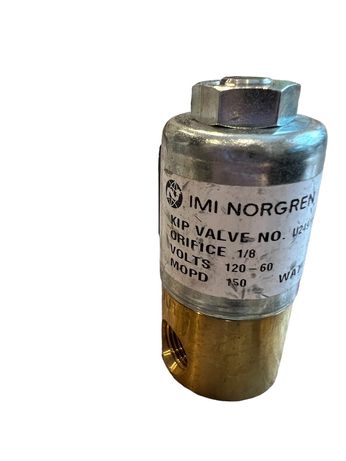 NEW IMI NORGREN VALVE U249115-0231  120/60 Volts, Orifice 1/8, 7 Watts, PRONGS