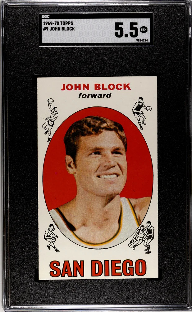1969 Topps John Block #9 SGC 5.5 1969 Topps John Block #9 SGC 5.5