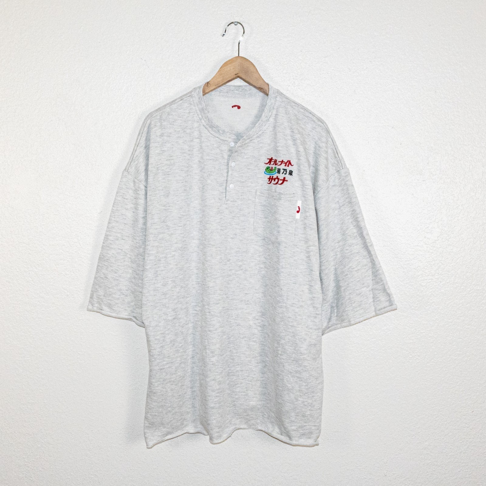 FREAK\'S STORE Japan Men\'s Large Henely Shirt Gray All night suana