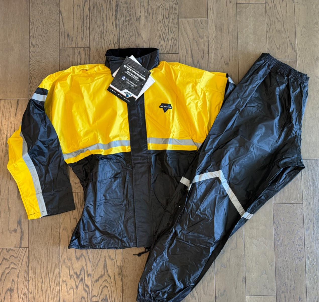 Nelson-Rigg SR-6000 Stormrider 2-Piece Rain Suit Men’s 2XL Hi-Viz Yellow Black