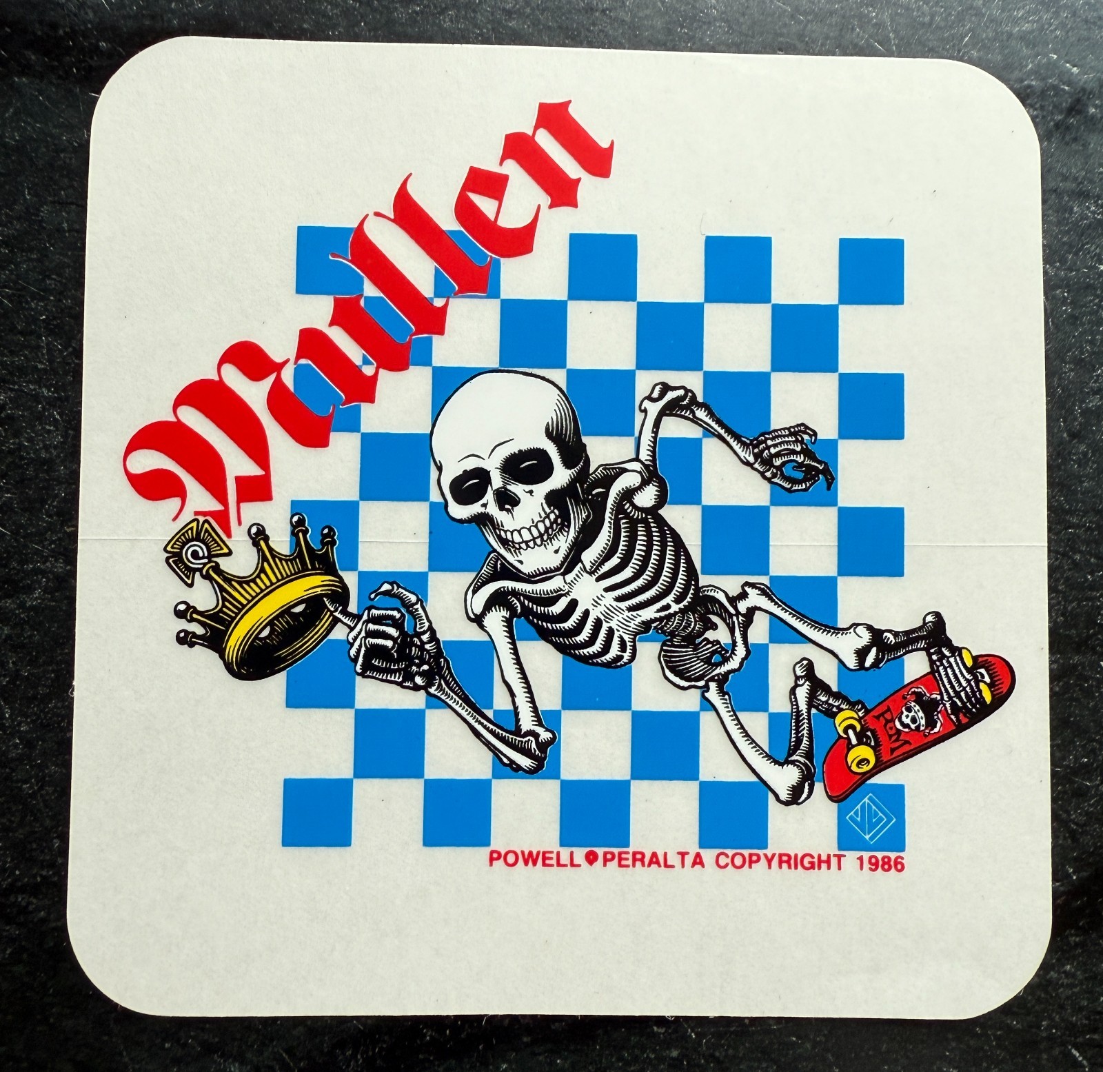 VTG 1986 Powell Peralta skateboard sticker Rodney Mullen chess - (  Tony Hawk )