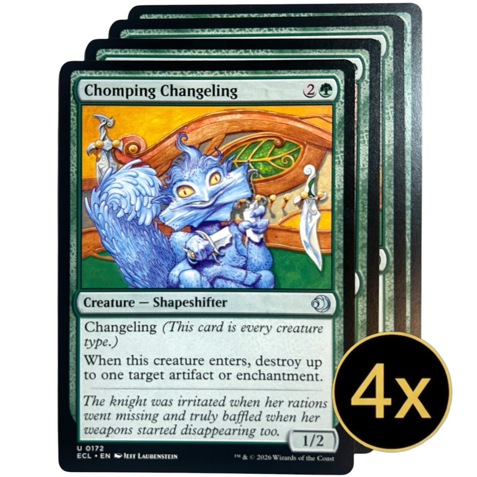4x Chomping Changeling ECL MTG Playset NM #172