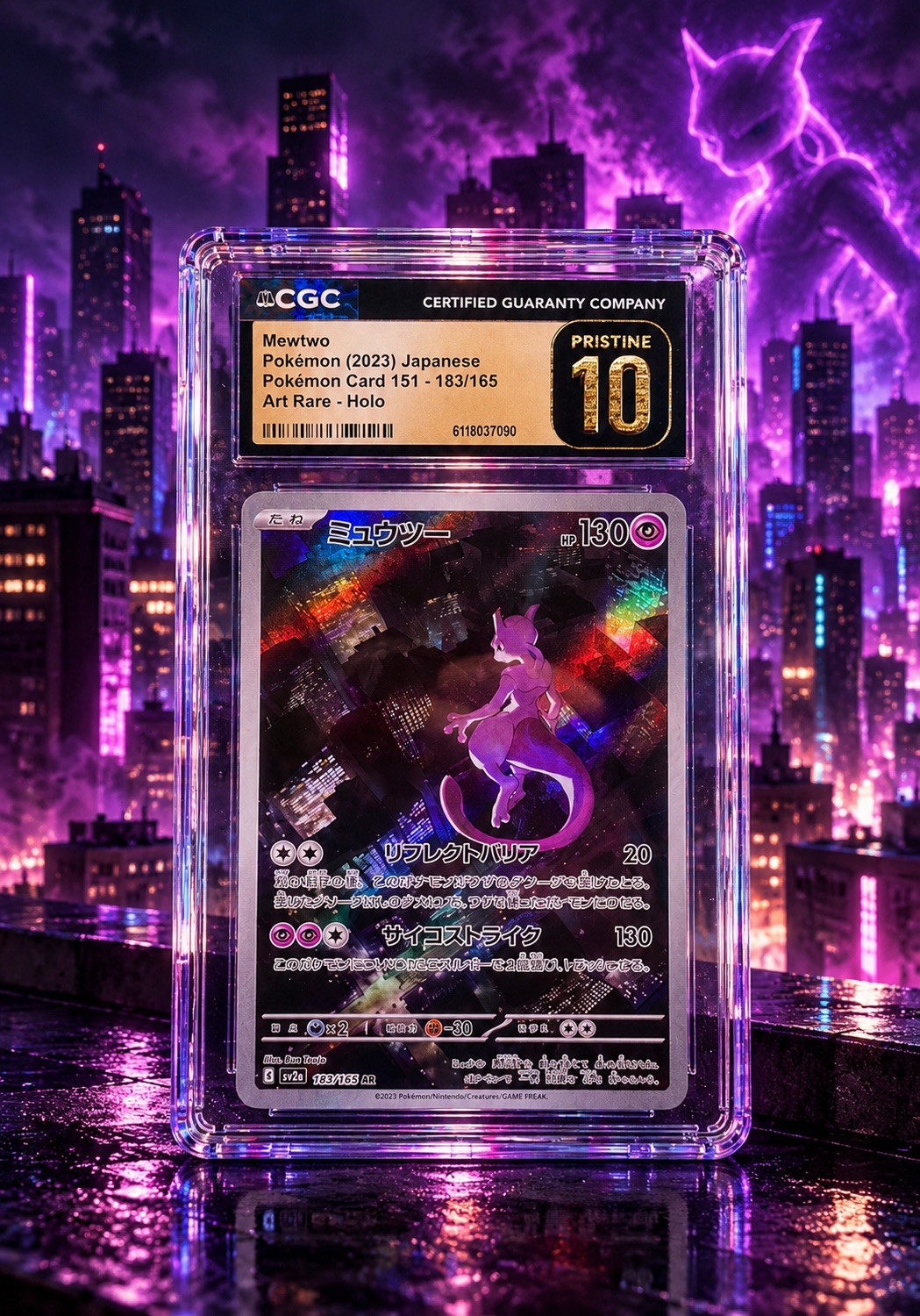 Batman Mewtwo CGC Pristine 10 183/165 Sv2a: Pokemon Card 151 Holo (JPN)  👑🌟