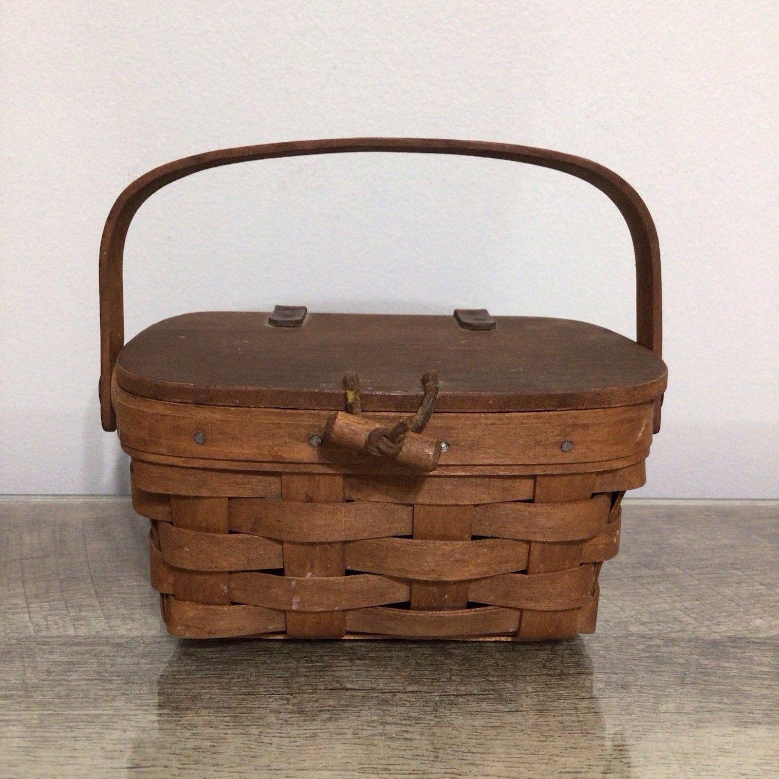 Vintage LONGABERGER 1989 Small Woven Basket Purse